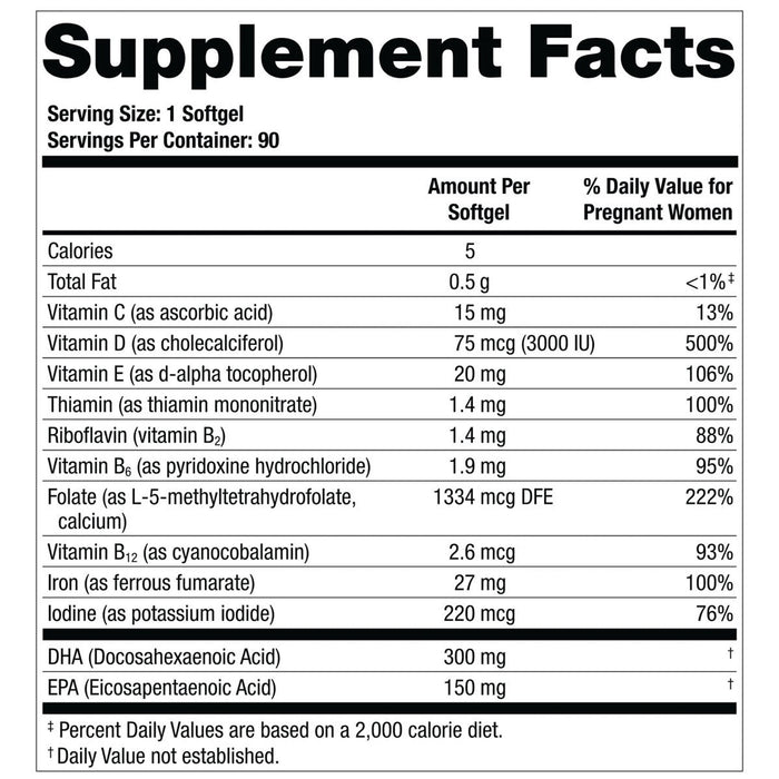 TheraNatal One Prenatal 90 softgels by Theralogix