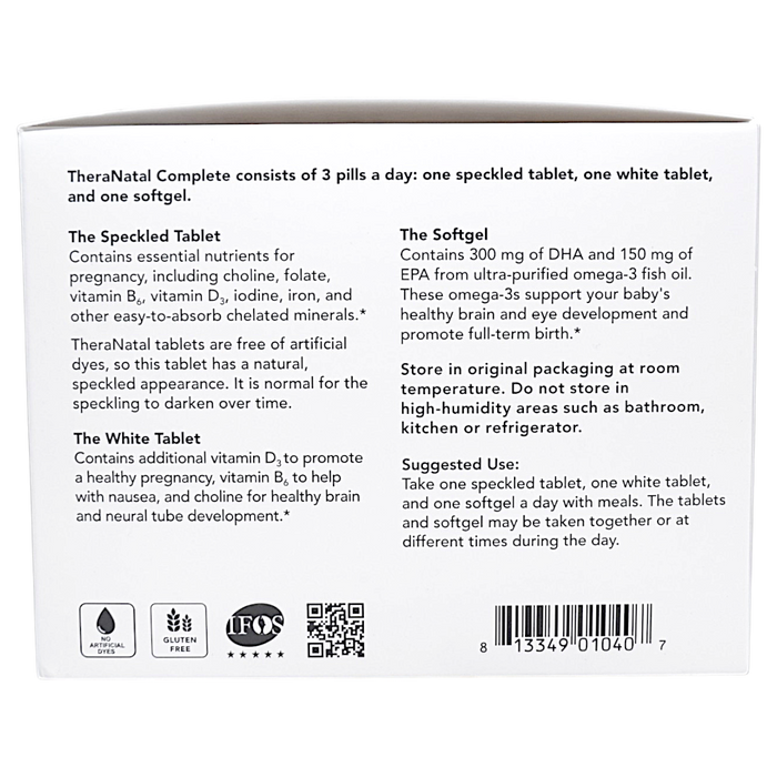 Theralogix's TheraNatal Complete Prenatal Kit Suggested Use