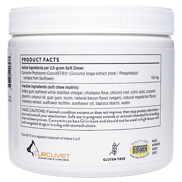 ThorneVet's CurcuVET-SA150 90 soft chews Product Facts