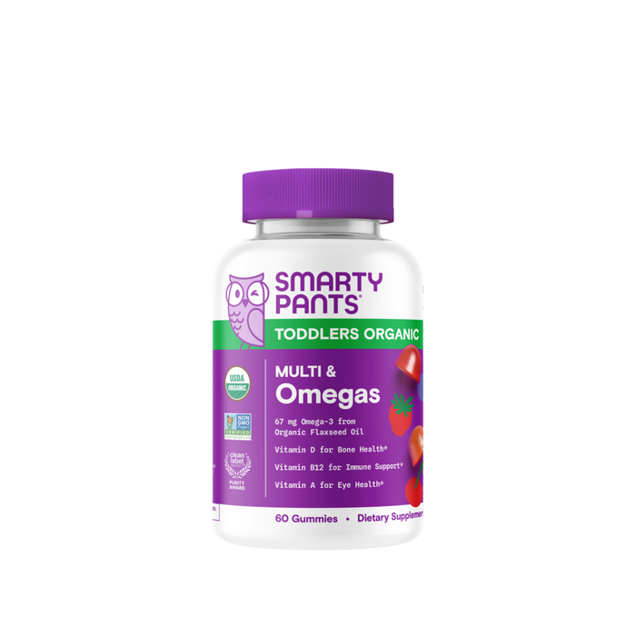 Toddler Organic Multi & Omegas 60 Gummies by SmartyPants Vitamins