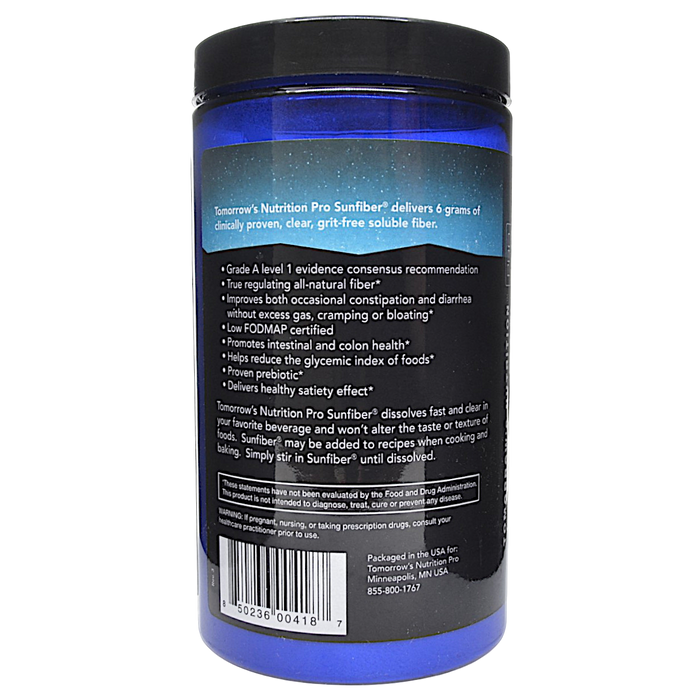 Tomorrow's Nutrition's SunFiber 7.4 oz Notes