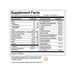 Total Reset 14 Servings by Inwell Biosciences Vanilla Supplement Facts Label
