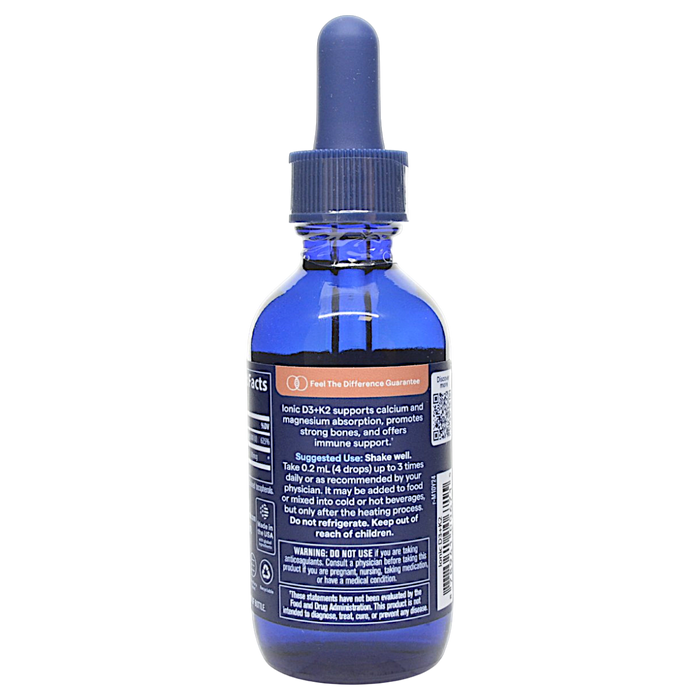Trace Minerals Research's Ionic Vitamin D3 + K2 2 fl oz Suggested Use