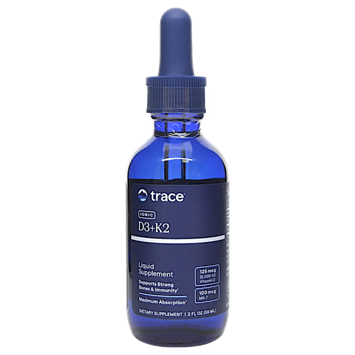 Bottle of Trace Minerals Research's Ionic Vitamin D3 + K2 2 fl oz