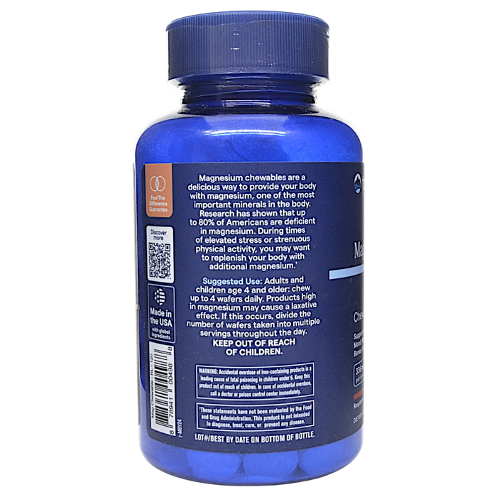 Trace Minerals Research's Magnesium 120 chewable wafers Suggested Use