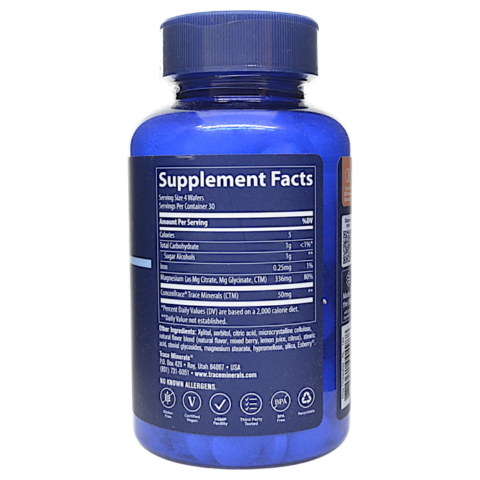 Trace Minerals Research's Magnesium 120 chewable wafers Supplement Facts