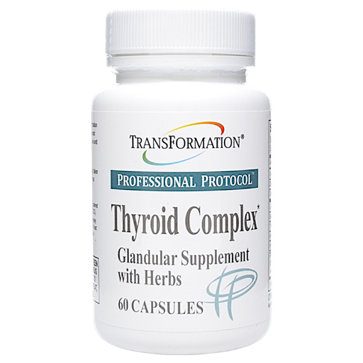 Bottle of Transformation Enzymes' Thyroid Complex 60 Capsules