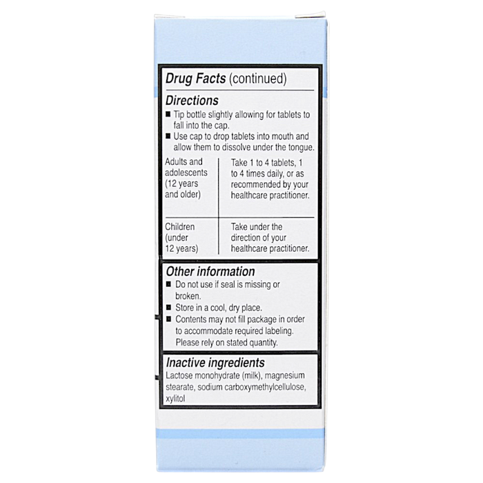 Unda's Calcium Phosphoricum 6X 100 Tablets Drug Facts (continued)