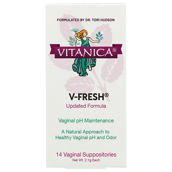 V- Fresh Vaginal pH Support 14 Suppositories by Vitanica