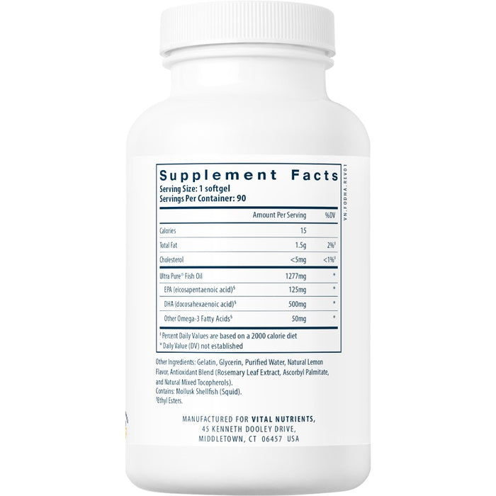 Supplement Facts Ultra Pure Fish Oil 675 90 caps