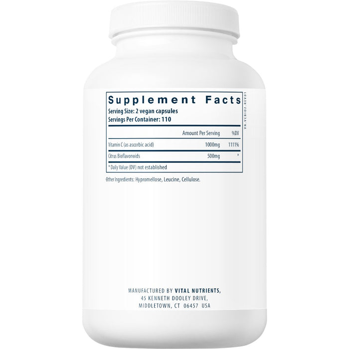 Supplement Facts Vitamin C w/Bioflavonoids 500 mg 220 caps