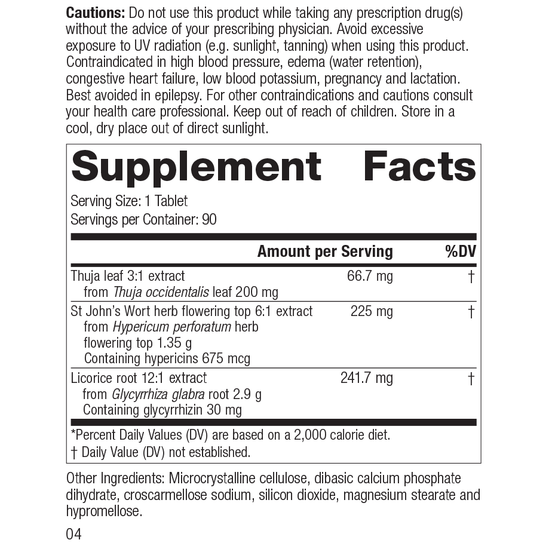 Viranon Rev 03 Supplement Facts