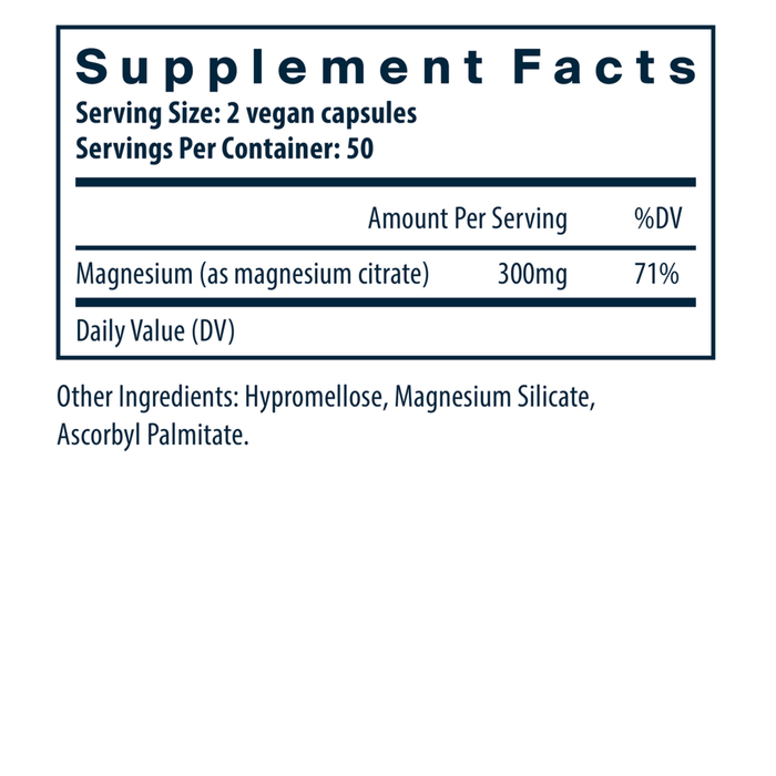 Magnesium (Citrate) 150 mg 100 caps by Vital Nutrients