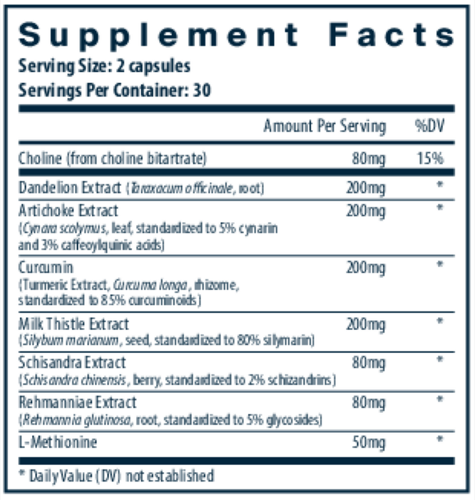 Vital Nutrients, Liver Support Supplement Facts