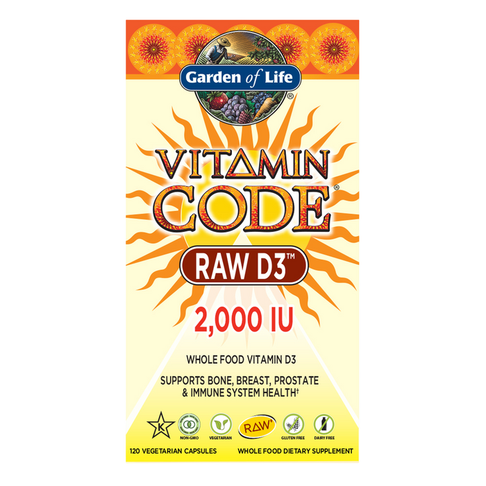 Vitamin Code RAW D3 2000IU by Garden of Life 120 capsules 