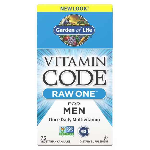 Vitamin Code RAW One for Men by Garden of Life 75 capsules 
