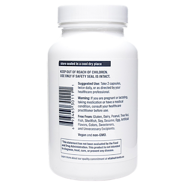 Vital Nutrients' Calcium Citrate + Malate 100 Capsules Suggested Use