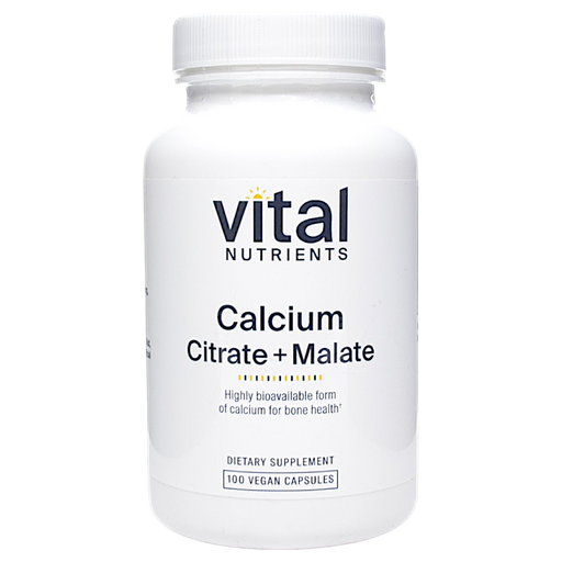 Bottle of Vital Nutrients' Calcium Citrate + Malate 100 Capsules