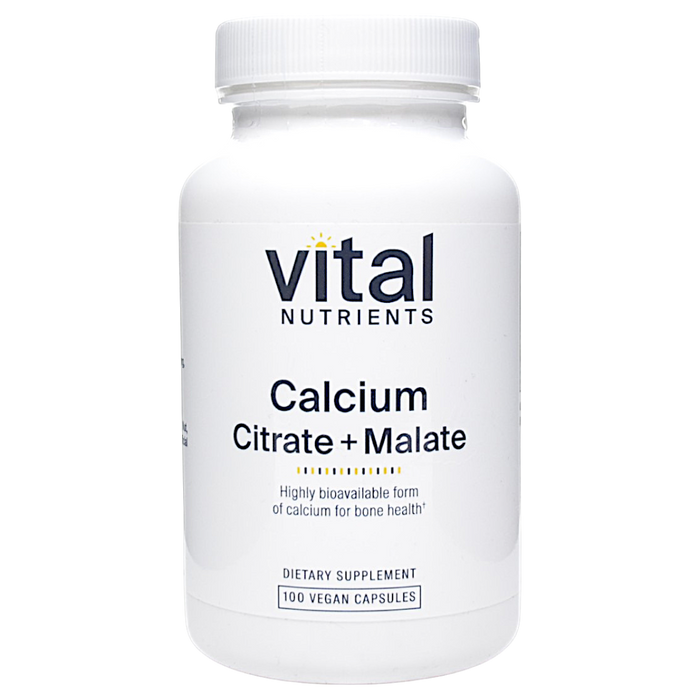 Bottle of Vital Nutrients' Calcium Citrate + Malate 100 Capsules