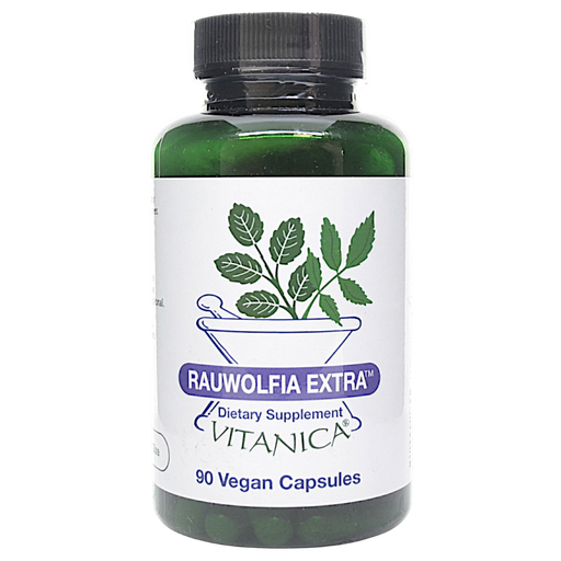 Bottle of Vitanica's Rauwolfia Extra 90 Capsules