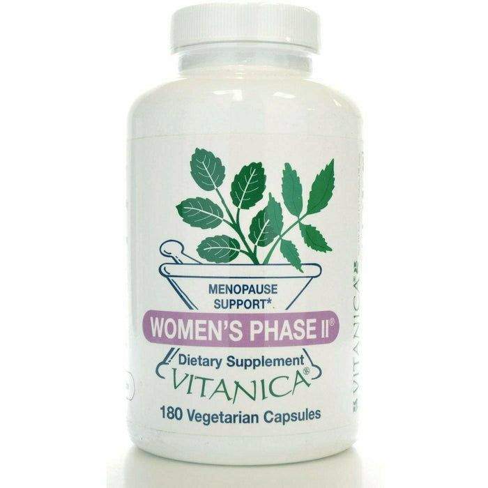 Vitanica Women's Phase II dietary supplement bottle on a white background