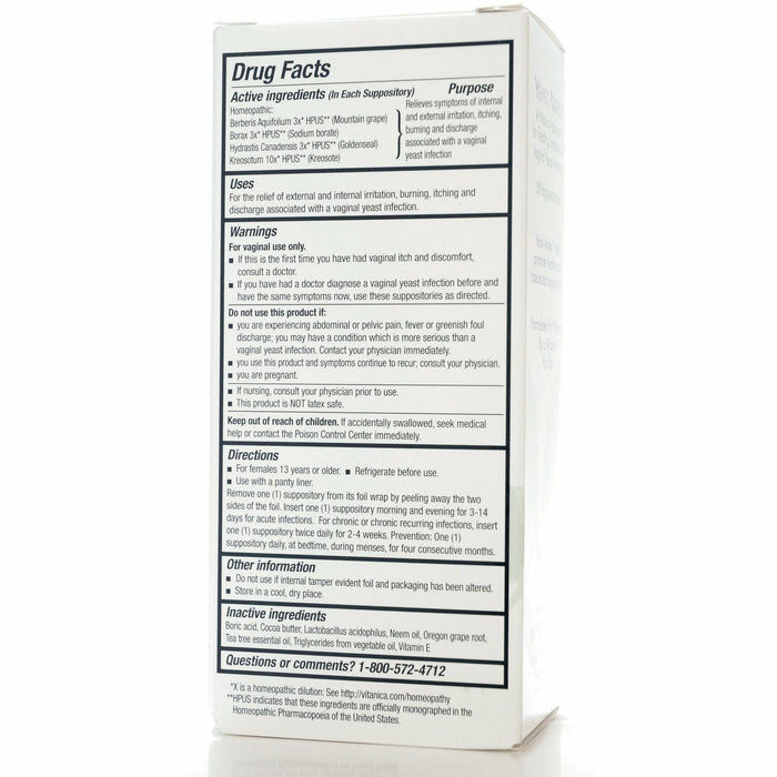 Vitanica, Yeast Arrest 28 supp Drug Facts