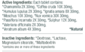 WellMind Calming 100 Tablets by MediNatura supplement facts
label
