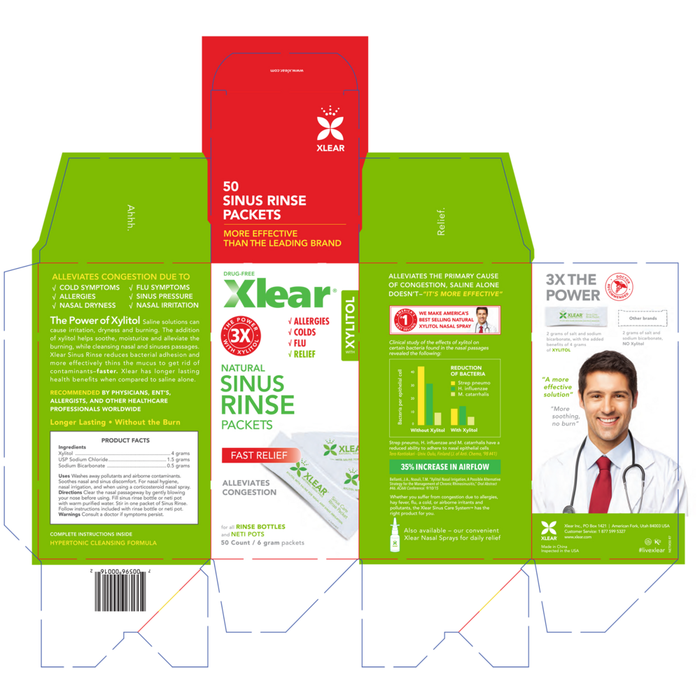 Xlear Sinus Neti Refill Solution 50 Packets by Xlear packaging