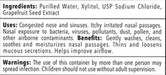Xylitol and Saline Nasal Spray 1.5 fl oz by Xlear packaging ingredients uses warnings label
