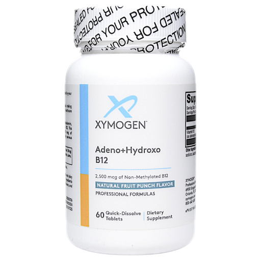 Bottle of Adeno+Hydroxo B12 Natural Fruit Punch 60 Tablets