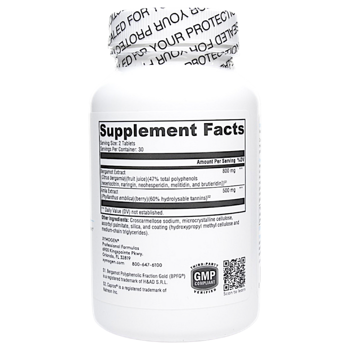 Xymogen's BergaCor Plus 60 Tablets supplement facts