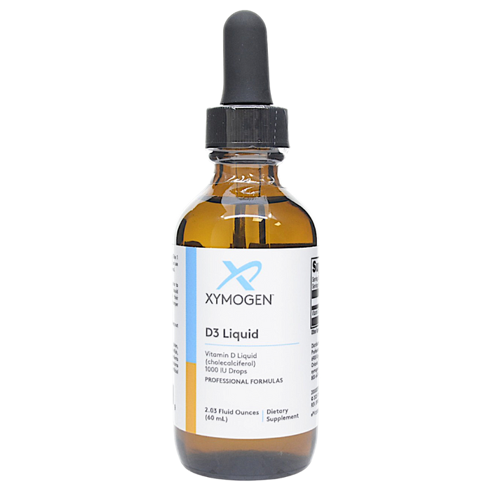 Bottle of Xymogen's D3 Liquid 2 fluid ounces