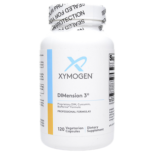 Bottle of Xymogen's DIMension 3 120 capsules