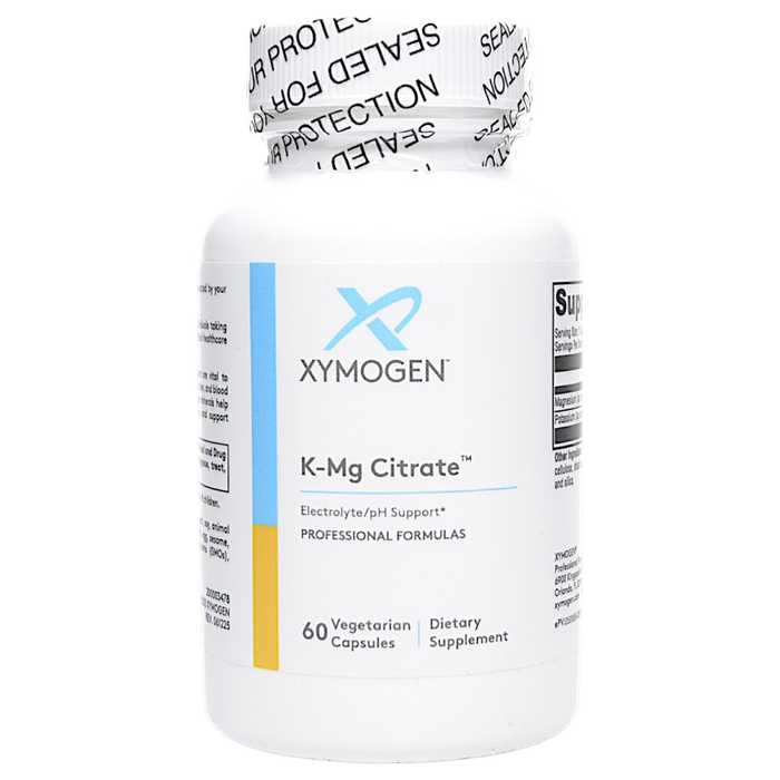 Bottle of Xymogen's K-Mg Citrate 60 Capsules