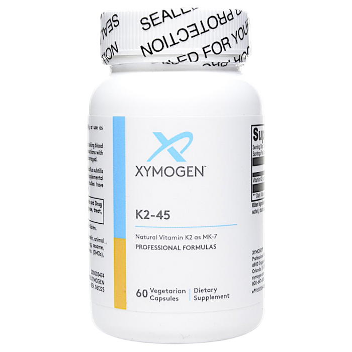 Bottle of Xymogen's K2-45 60 Capsules