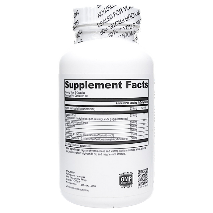 Xymogen's LipotropiX 120 Capsules supplement facts