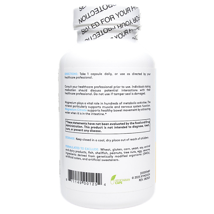 Xymogen's Magnesium Citrate 120 Capsules suggested use