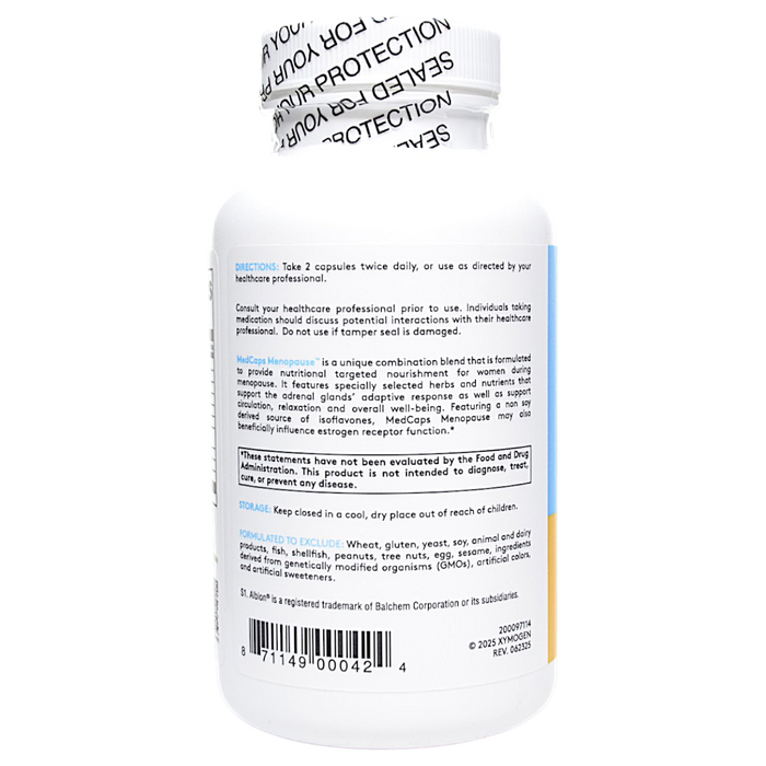 Xymogen's MedCaps Menopause 120 Capsules suggested use