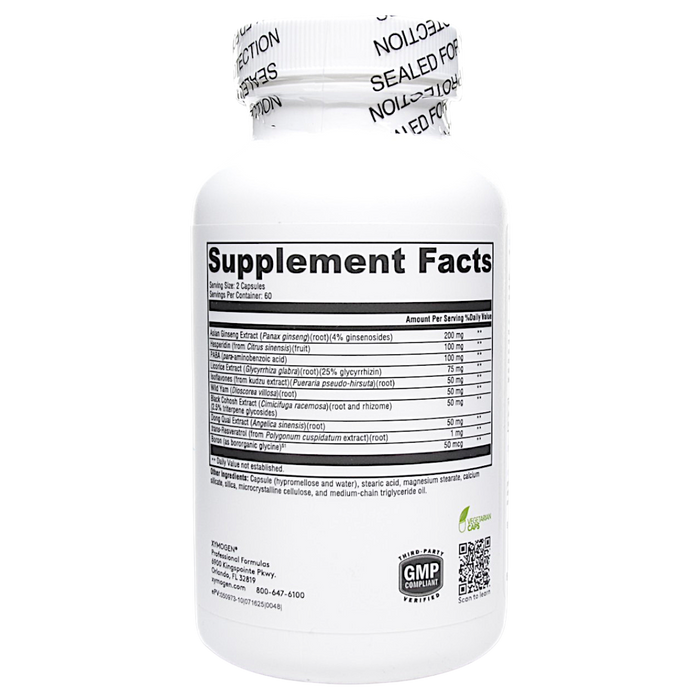 Xymogen's MedCaps Menopause 120 Capsules supplement facts