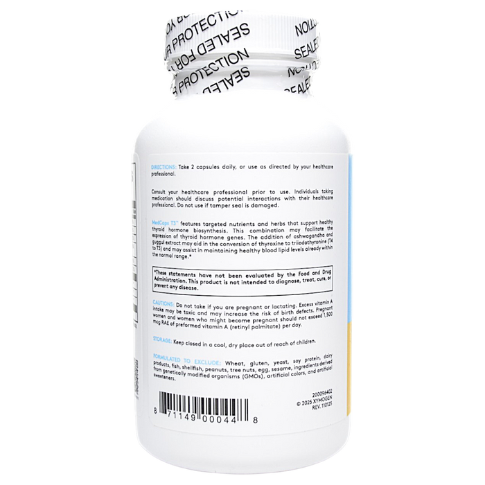 Xymogen's MedCaps T3 120 Capsules suggested use