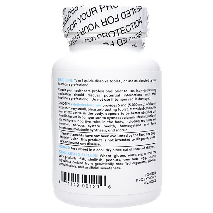 Xymogen's Methylcobalamin 60 Quick-Dissolve Tablets suggested use