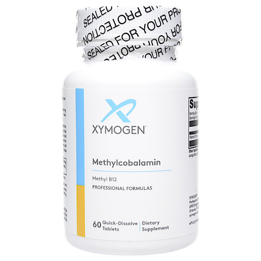 Bottle of Xymogen's Methylcobalamin 60 Quick-Dissolve Tablets