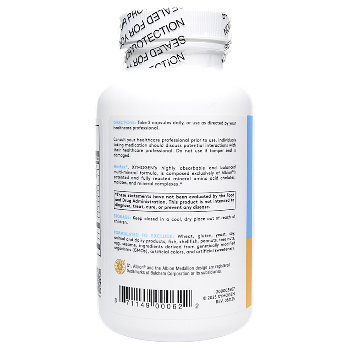 Xymogen's MinRex 120 Capsules suggested use