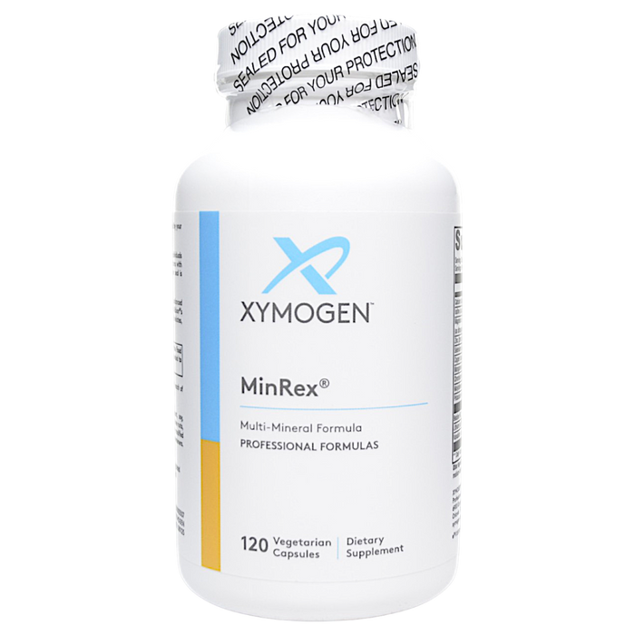 Bottle of Xymogen's MinRex 120 Capsules