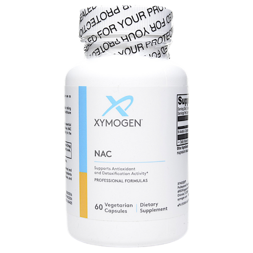 Bottle of Xymogen's NAC 60 capsules