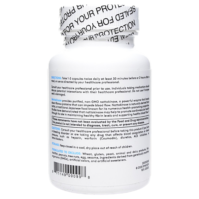 Xymogen's Nattokinase 60 capsules suggested use