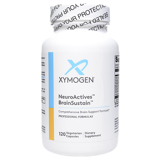 Bottle of Xymogen's NeuroActives BrainSustain 120 capsules