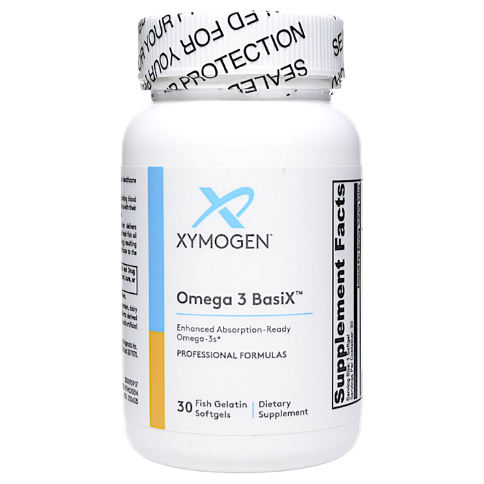 Bottle of Omega 3 BasiX 30 softgels