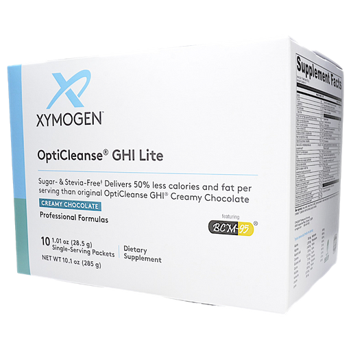 Box of OptiCleanse GHI Lite Sugar- & Stevia-Free 10 Servings Creamy Chocolate