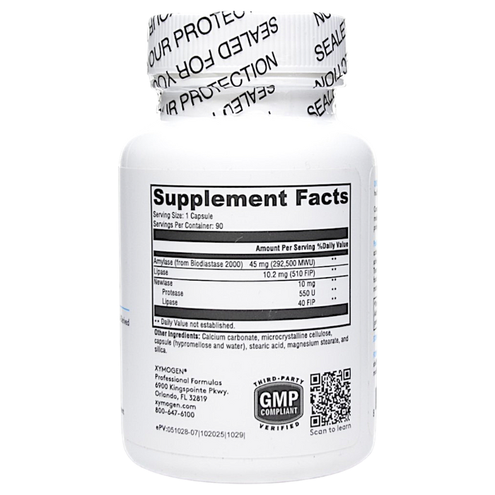 Xymogen's PanXyme pH 90 capsules supplement facts